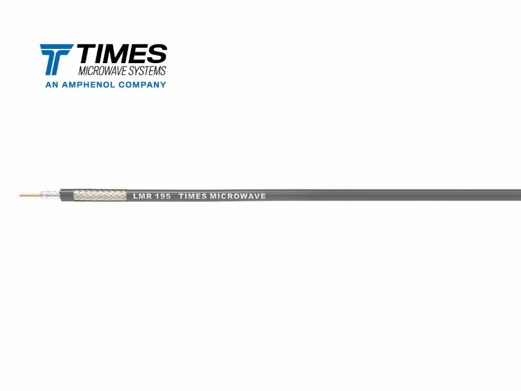 50 Ohms LMR-195 coax cable with UV Resistant jacket designed for antenna feeder jumper assemblies.
