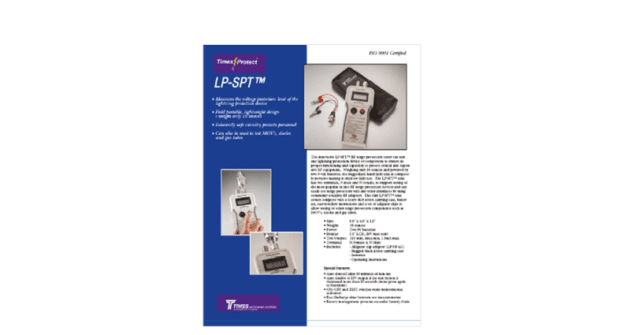 LP SPT Lightning Protector Datasheet