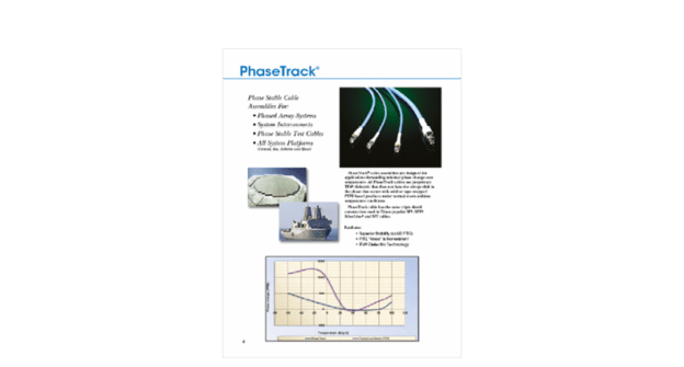 PhaseTrack-PT-110-150-180-210-318 Coax Assemblies Datasheet